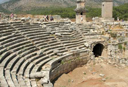 Xanthos amphitheatre ruins