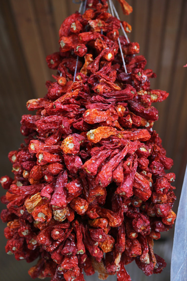 Dried peppers in Konyar