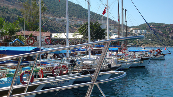 Boats in Kalkan harbour