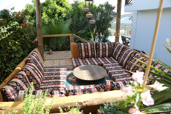 Relax in our traditional Turkish kosk, an Ottoman-style seating area