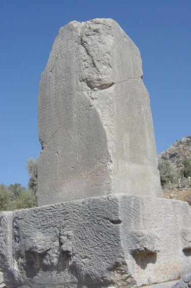 Xanthos inscription at archaeological ruins