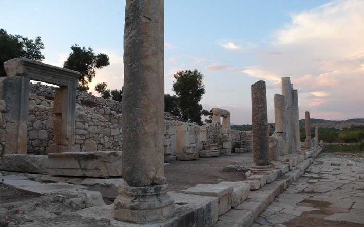 Patara ruins at sunset